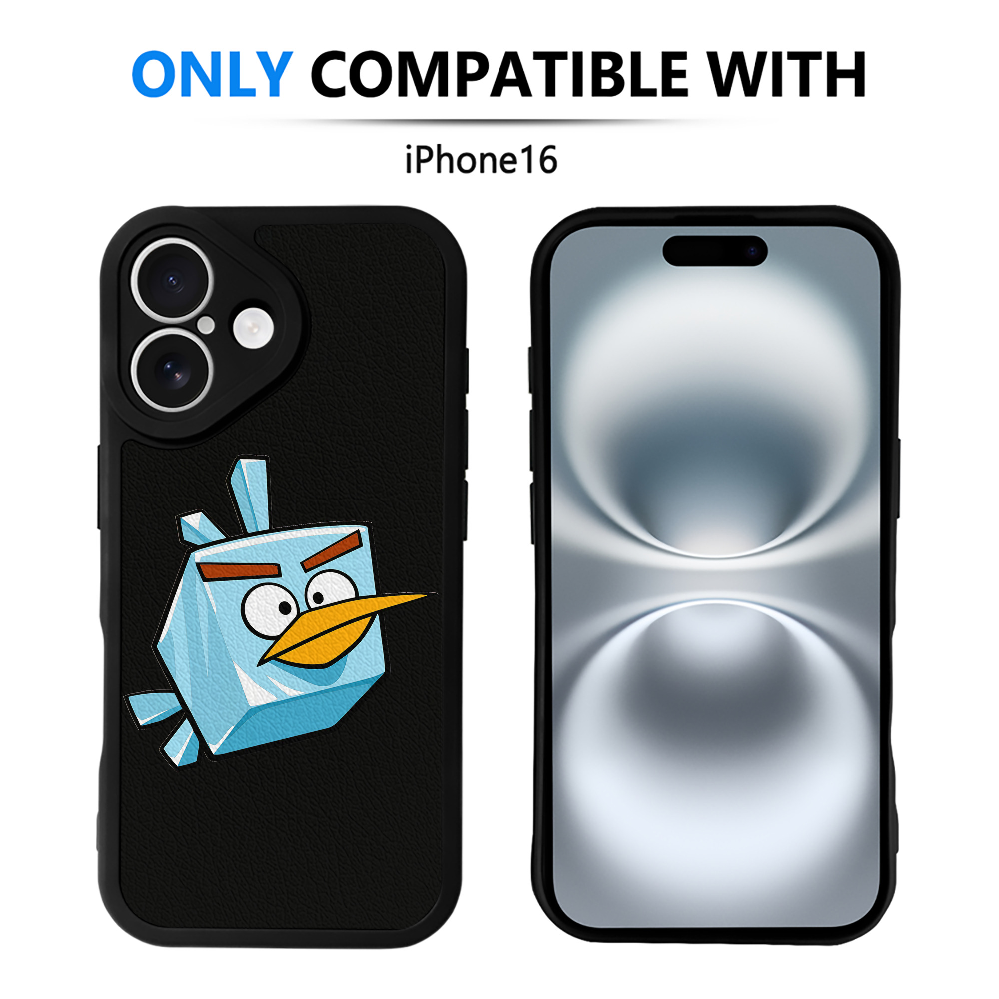 （画像用） Angry Birds アングリーバード 【iPhone 16シリーズ対応】シリコンスマホケース（レザー調） 材質：シリコン